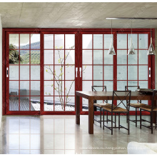 Раздвижная дверь выставочного зала серии Wanjia 130 с двойным закаленным стеклом